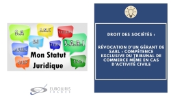 Révocation d'un gérant de SARL